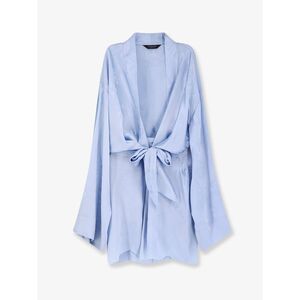 Balenciaga Women Wrap Silk Mini Dress